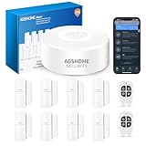 AGSHOME Alarmas para Casa, Kit Alarma casa WiFi de 11 Pack, Kit de Seguridad para el Hogar con 120dB, Batería de Respaldo de 8 Horas y Compatible con Alexa