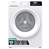 Hisense WDQE8014EVJM Lavadora Secadora 8+5 Kg, 1400 rpm, 15 Programas Automáticos, Vapor, Motor Inverter, Clase Eficiencia Energética D, Clase Eficiencia Lavado A, Pantalla LED, Programa Rápido