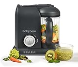 BÉABA Babycook Solo, Robot de cocina infantil 4 en 1, Tritura, cocina y cuece al vapor, Cocción rápida, Comida casera y deliciosa para bebés y niños, Comida variada para tu bebé, dark grey