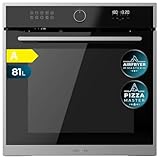 Cecotec Horno Integrable Multifunción 60cm Bolero Hexa AF316000 Edge A 3400W, 81L Capacidad, 11 Funciones con Airfryer Master, Pizza Master, Steam Asisst, Steam EasyClean, 3D Cooking, Defrost