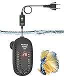 DoRight 50W Calentador de Acuario Calentador Digital de Tanque de Peces de 50L con Termómetro Pantalla de LED, Protección contra Sobretemperatura, Controlador de Externo, Termostato para Betta