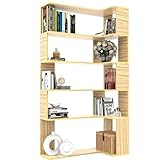 HaodaCulture Biblioteca, Libreria, Estantería de 5 Niveles, Estanteria Libros Tipo L, Armario de Libros, Estantería de Almacenamiento, para Salón, Dormitorio, Estudio, Oficina 90x48x169 cm