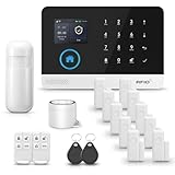 PGST Alarma para casa inalámbrica, PG103, Sistema antirrobo Completo con Sirena, Sensor de Puerta, Sensor de Movimiento Compatible (PG103-2G-D)