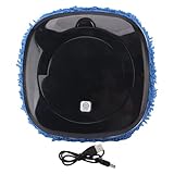 Robot para Fregar Pisos, Máquina Automática para Fregar Pisos, Robot Inalámbrico para Fregar Pisos de Alta Eficiencia, Robot para Fregar Automáticamente con Aspiradora con Tanque de Agua(Negro)