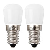 ZSZT Bombilla nevera LED E14 2W equivalente de bulbo del halógeno 15W, blanco frío 6000K bombillas minúsculoas, 2 unidades