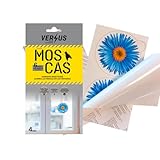 VERSUS Adhesivo-Flor Insecticida Moscas – 4 Uds – 1 Flor Elimina Moscas Durante 6 Meses – Pegatina para Ventanas - No es una Trampa - Los Insectos Mueren Alejados y No Se Quedan Pegados - Sin Olor