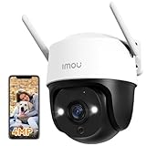 Imou 4MP Cámara Vigilancia WiFi Exterior 360​​° PTZ, Cámara de Seguridad, Visión Nocturna en Color 30m, Audio Bidireccional, AI Detección de Humana, Seguimiento Automático, Sirena, IP66