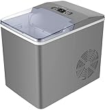 HYUNDAI – Máquina de hielo – ICE MAKER CUBE – Capacidad: 12 kg/24 h – Con depósito de agua de 1,8 L, gris