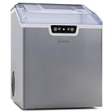 Klarstein Maquina de Hielo para Casa 3,3 L, Ice Maker Capacidad 18 kg, Maquina para Hacer Cubitos de Hielo Encimera Casa con Alarma Seguridad, Ice Maker Machine para Hielos Rápida para Cubito Hielo