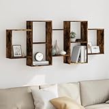Xichuzi Estantería de Pared Madera ingeniería Roble Ahumado 159x18x65cm, Libreria Estanteria, Muebles Auxiliares, Estanterias Almacenaje, Mueble Almacenaje, Mueble Organizador - 853213