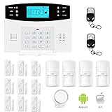 Eray Wireless Home Seguridad Sistemas GSM sistema de alarma, apoyo IOS/Android App, Auto Dial, SMS, de comunicación de y Inglés Voz, pilas incluidas, blanco