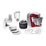 Bosch Hogar Robot de Cocina, Rojo Oscuro/Plata, 27.1 cm L x 28.2 cm W x 28 cm H