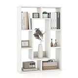 COSTWAY Estanteria Cubos, Libreria Estanteria de 7 Cubos, Estanteria Libros Salon Dormitorio, Estudio, Oficina, 60 x 20 x 90 cm (Blanco)