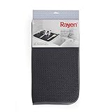 Rayen | Alfombrilla Escurreplatos | Escurridera Platos Cocina | Material Super Absorbente | Secado rápido | Evita Humedad | Gris oscuro | 40x46 cm