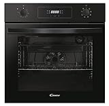 Candy Idea FIDCP N625 L, Horno Multifunción, 70L, 2 Bandejas y 1 Rejilla, Ventilador Radial, Limpieza Aquactiva, Convección + Ventilador, 8 Funciones, Mandos Push&Pull, Puerta Doble Cristal, Negro