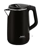 Tefal KO 3718 - Hervidor eléctrico, 2400 W, 1.5 L, negro/plateado