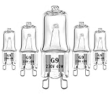 VINBE Lámpara halógena especial G9 de 40 W para lámpara de horno microondas y lámpara de horno, lámpara halógena de 230 v tolerante hasta 300 grados C (paquete de 5)