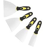 KZXXZH Raspadores de papel tapiz, 1.5 '', 3 '', 4 '', 5 '' de ancho, juego de espátulas, cuchillos de masilla de metal, herramientas de pintura (paquete de 4)