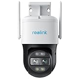 Reolink 4K PTZ Camara Vigilancia WiFi Exterior con Doble Lente, Visión de 360°, Seguimiento Automático, Detección de Personas/Vehículos/Animales, Zoom 6X, Visión Nocturna en Color, TrackMix WiFi