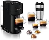 De'Longhi Nespresso Vertuo Next Máquina de Café y Espresso con WIFI y Bluetooth Integrados, Cafetera Automática de Cápsulas con Sistema de Preparación con un Solo Toque, ENV120.BM, Negro Mate