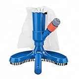 Aspirador de Piscina - Aspiradora de Piscina - Kit de Limpieza Piscina Limpiador Manual Portátil con Bolsa de Malla Fácil de Usar Ideal para la Limpieza de Piscinas Spas Estanques y Fuentes