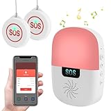 Shinmax Boton Emergencia Ancianos Tuya WiFi Smart SOS Avisador Personas Mayores Alarma con Música y Luz Botón Impermeable Boton Llamada Emergencia Adecuado Fácil de Usar Sistema de Alarma Personal