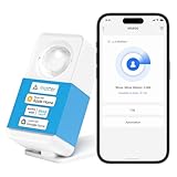 Meross Matter Detector de Presencia, Sensor de Presencia con Cable, Wi-Fi Sensor de Movimiento con App-notificaciones, Soporta HomeKit, Alexa, Google Home y Home Assistant, No Requiere Hub