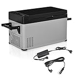 Outsunny Nevera Portátil Compresor 40L Congelador de Coche 12/24V CC hasta -22 ℃ con Pantalla Táctil y Asas Plegables para Barco Camión 67,2x36x40,5 cm Gris y Negro