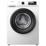 Hisense WFQP901418VM - Lavadora con Vapor, Carga Frontal 9 Kg Lavado, 1400 rpm, Sistema Antibalanceo, Puerta XL, Gran Display LED, Blanco