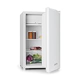 KLARSTEIN Refrigerador Nevera - refrigerador, 120 l de Volumen, 2 x estantes, 3 x Compartimento de Puerta, Compartimento de Hielo de 12 litros, 67 W, Temperatura Ajustable, 39 dB, Blanco