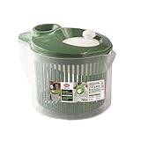 Snips Lavadora Secadora – Wash & Dry Salad | 3 litros | 19,5 x 26,5 x 19 cm| Green & White | Made in Italy Lavar Y CENTRIFUGAR, Multicolor, 3 LT