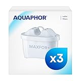 Aquaphor Cartucho de filtro Maxfor+ Pack de 3 – Reduce cal, cloro y otras sustancias indeseadas del agua potable - Compatible con AQUAPHOR Onyx, Compact, Amethyst, todos modelos BRITA, MAXTRA