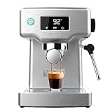 Cecotec Cafetera espresso Power Espresso 20 Barista Compact. 1465 W, Thermoblock, 20 Bares, Vaporizador, 2 tazas de café, Depósito de agua extraíble de 1,8 Litro, Bandeja calienta tazas