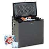 Techomey Arcón Congelador 70L, Nevera de Gas Propano, 12V 220V LPG Arcón Congelador para Camper, Caravana, RV, Autocaravana, Camión, Silencioso