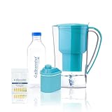 Jarra Filtradora de Agua Alkanatur Drops Baja Emisión - Hidrogena + Ioniza + Aporta Magnesio Elimina Cloro + Metales + Bacterias - Normativa UNE 149101:2015 Libre de Tóxicos - ALKANATUR 1.4L