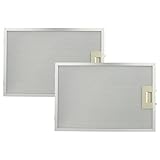 vhbw 2x Filtro metálico de grasa compatible con Balay 3BC 896 M campana extractora - 38,8 x 26,5 x 0,9cm metal