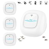 Antimosquitos Eléctrico, Repelente Ultrasónico de Plagas, Ahuyentador de Moscas para Interiores - Mate Mosquitos, Cucarachas, Hormigas, Ratas, Ratones, Insectos, Arañas, Roedores (4 Piezas)