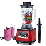 BioloMix Licuadora Profesional para Smoothies 2200W,Licuadora para Batidos de Frutas y Verduras,6 Velocidades Ajustables y 2 litros Jarra Tritan,Sin BPA,Rojo (A8700)