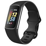 Pulsera avanzada actividad Fitbit Charge 5: con 6 meses de servicio Premium incluidos, hasta 7 días de batería, función ECG y Nivel de recuperación diario, Negro / Acero inoxidable negro grafito