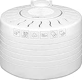 Clatronic DR 2751 - Deshidratador de alimentos, 5 bandejas, 250 W, color blanco