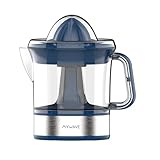 My Wave - Exprimidor Eléctrico sin Palanca - Rápida Extracción de Zumo - Potencia de 40W - Capacidad de 0,7 L - Asa para Sujetar - Cuerpo de Acero Inoxidable - Cono de Plástico