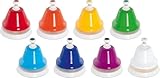 goki 61855 Campanas II para niños, Juguete, promueve el Talento Musical y la educación temprana, Metal y plástico, Colores Variados, Juego de 8, a Partir de 3 años, Multicolor (Gollnest & Kiesel GmbH