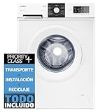 Sauber - Lavadora de carga frontal SERIE 3-7123 - 7 kg - 1200 RPM - D - Programa Extra Rápido 15 minutos - Media Carga Avanzada - ENTREGA EN DOMICILIO CON INSTALACIÓN INCLUIDA