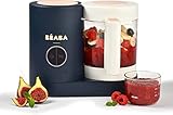 Béaba - Babycook Neo - Máquina de alimentos para bebés - 6 en 1: Procesador de alimentos, licuadora y cocina - Cocina al vapor suave - Comida casera rápida para bebés - Cuenco de vidrio - Recipiente