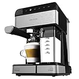 Cecotec Cafetera Semiautomatica Power Instant-ccino 20 Touch Serie Nera. 1350 W, 20 Bares de Presión, Tanque de Leche de 500ml, Control Táctil, Depósito de 1,4 Litros, Acabados Acero Inox