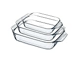 Pyrex Irresistible Set de 3 Fuentes para el Horno de Extrema Resistencia a Choques Térmicos, 3 Unidades, Transparente