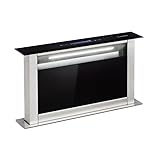 Klarstein Campana Extractora 60 cm - A++ Eficiencia Energética, 576 M³/H De Caudal De Aire, 51 dB, Touch-To-Slide, Acero Inoxidable & Vidrio, Iluminación Led, Diseño Retráctil, Extractor Cocina