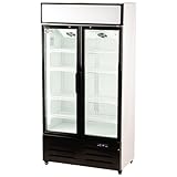 CLEITON® Armario Refrigerador | Frigorifico Expositor | Nevera Frigorifica Industrial | Vitrinas Expositoras Refrigeradas | 600 Litros | 2 Puertas Estático con Aire Circulante | Potencia 240 W