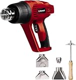 Einhell Pistola de aire caliente - Th-ha 2000/1-577068 - 2000 W, 2 niveles de temperatura 350 ° / 550 °, protección contra sobrecalentamiento, incl. 4 boquillas y raspador de pintura