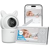 ieGeek Camara Vigilancia Bebe 360º Type-C 1080P Vigilabebes con Camara, 4,3' 3000mAh Pantalla LCD, App Remoto, 4X, Voz Dual, Seguimiento Automático, Detección Movimiento y Ruido, Mascotas, Ancianos